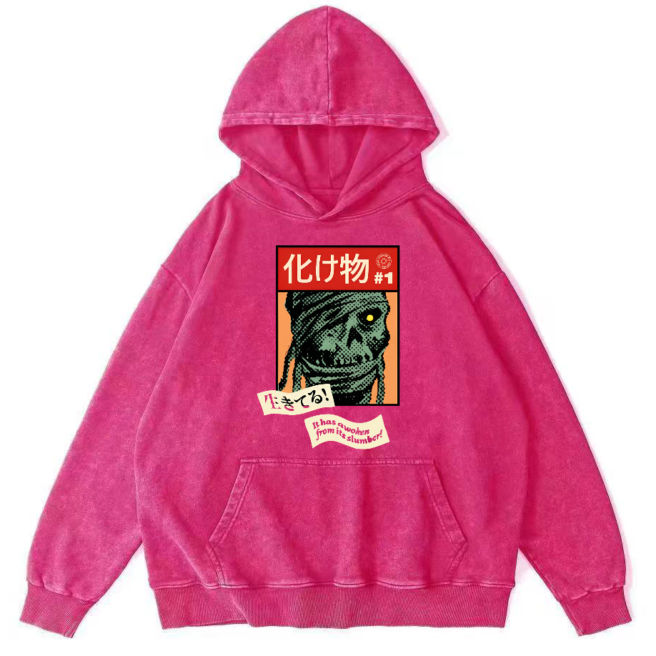 Monster Japanese Vintage Washed Hoodie-Zazasy