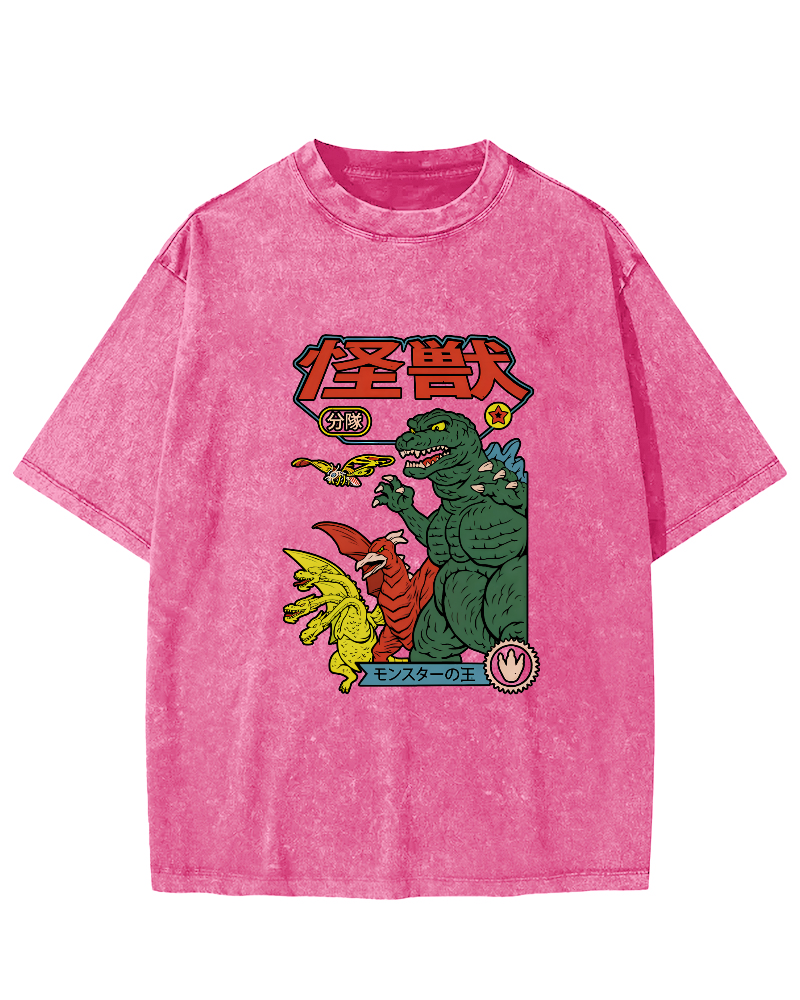 Monster Squad Japanese Style Vintage Distressed T-shirt-Zazasy