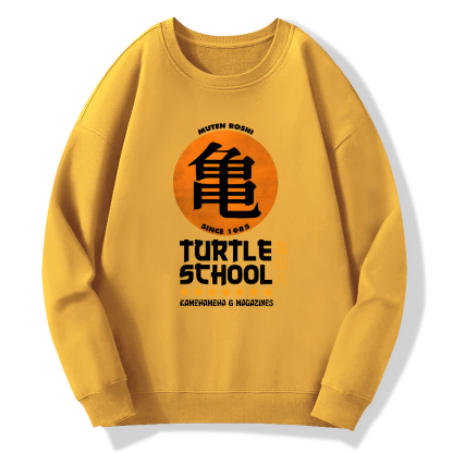 Turtle School Cotton Pullover Sweatshirt
