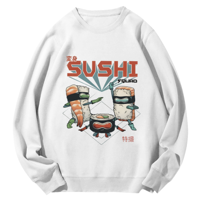 Tokyo Sushi Round Neck Sweatshirt-Zazasy
