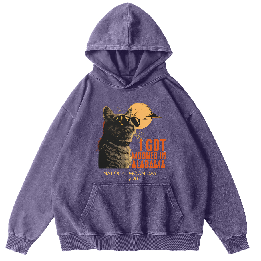 I Got Moonde In Alabama Vintage Washed Hoodie-Zazasy