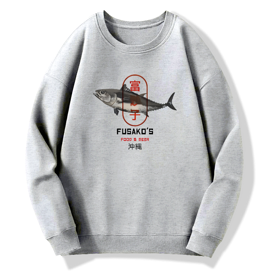 Okinawa Seafood from Japan Cotton Pullover Sweatshirt