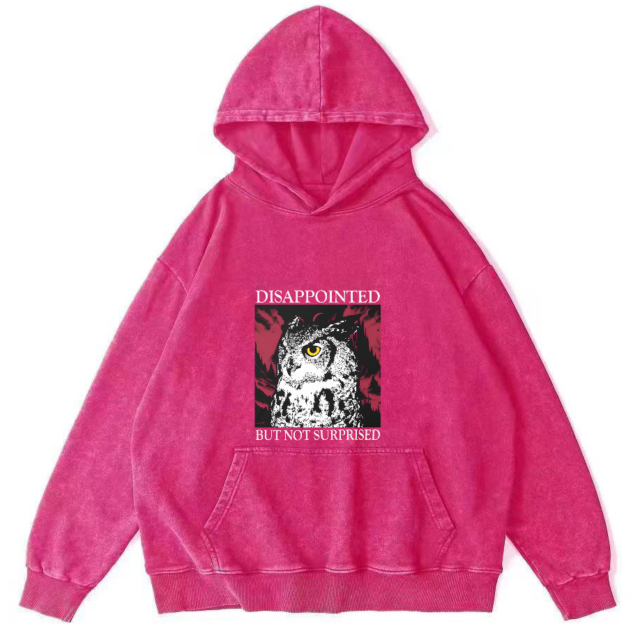 Japanese Owl Pattern Vintage Distressed Hoodie-Zazasy
