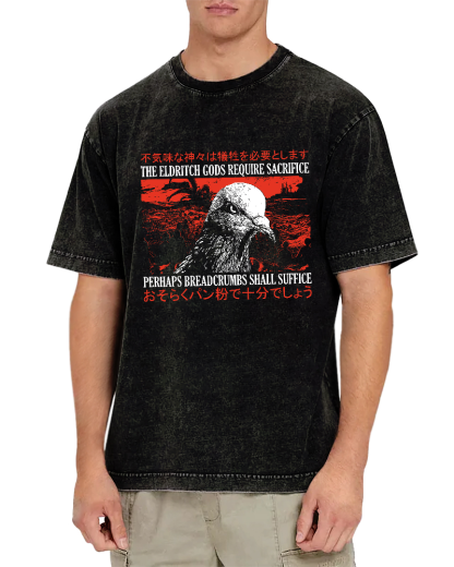 Dove Japanese Washed T-shirt-Zazasy