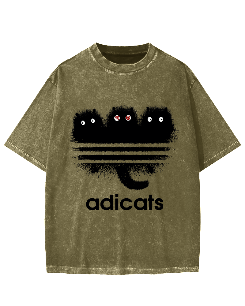 ADICATS Vintage Washed T-shirt
