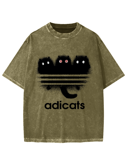 ADICATS Vintage Washed T-shirt