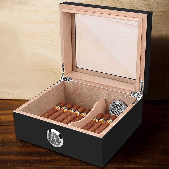 Spanish Cedar Wood Cigar Humidor-25-50 Cigars 