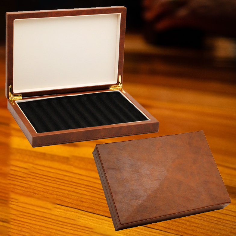 Benjamin Leatherette Portable Cigar Case Card Slot 10-Cigars Monte Gift Box