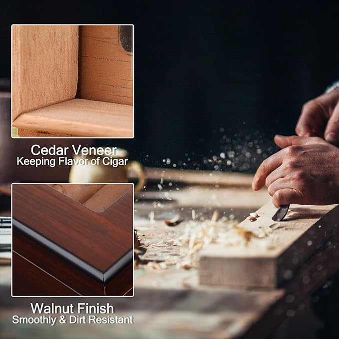 Black Walnut Handmade Cigar Humidor-25-30 Cigars