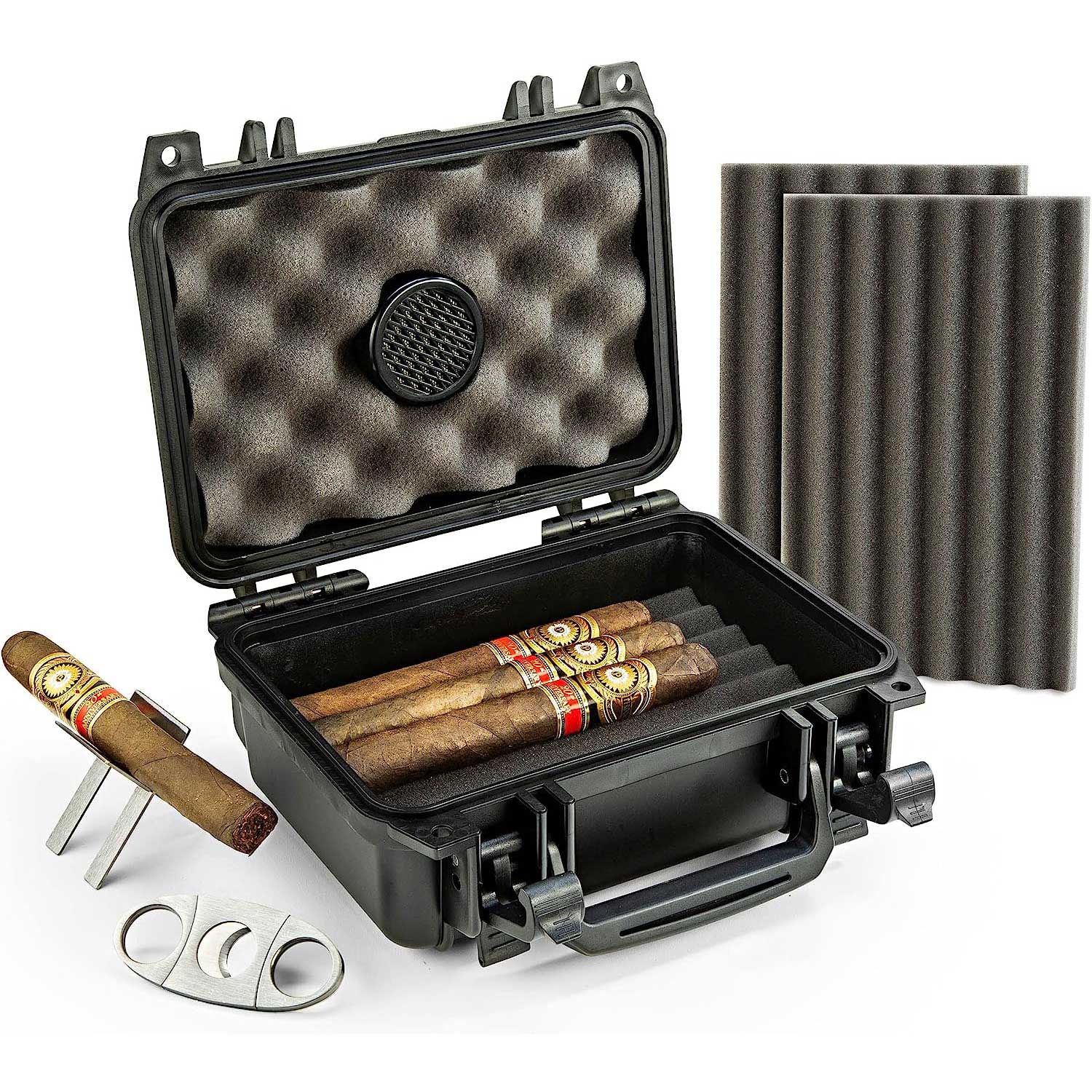 Airtight & Durable Waterproof Travel Humidor Cigar Box-Benjamin