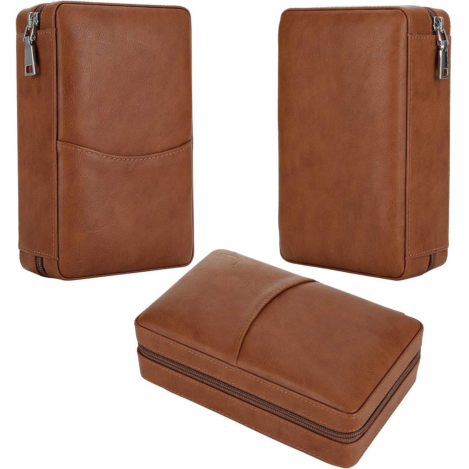Cedar Wood Leather Cigar Case with Cigar Accessories Gift Set-Benjamin