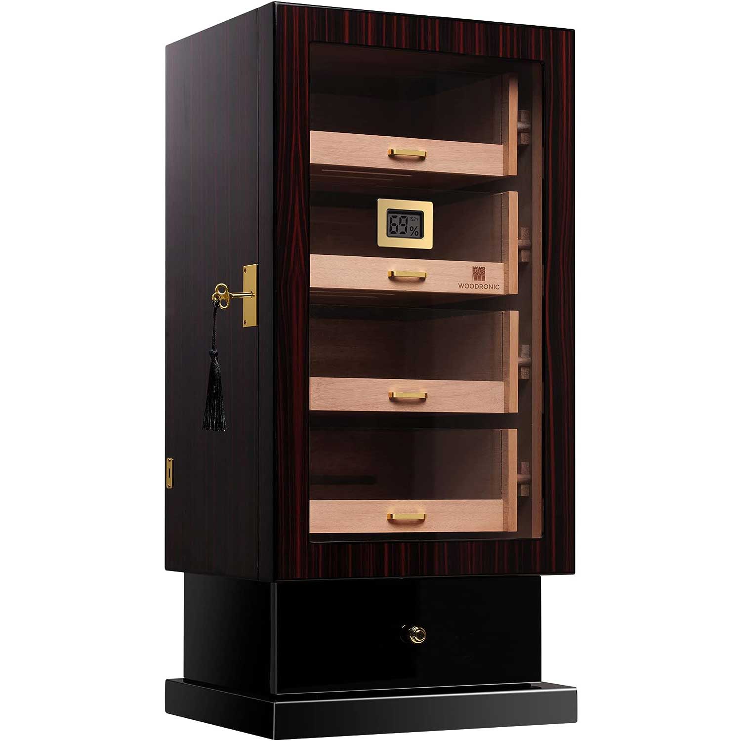 Cigar Cabinet Humidor for 200-250 Cigars with Digital Hygrometer-Benjamin