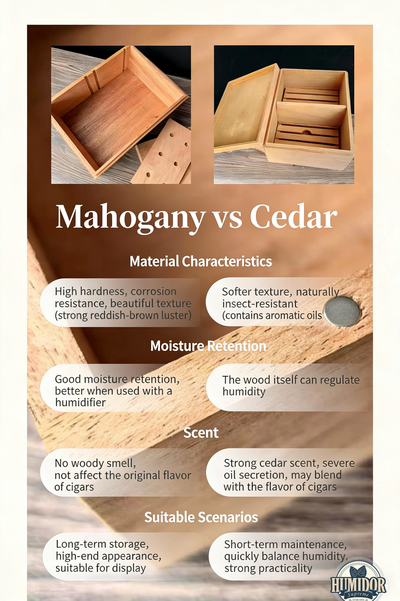 Mahogany Cigar Box vs Cedar