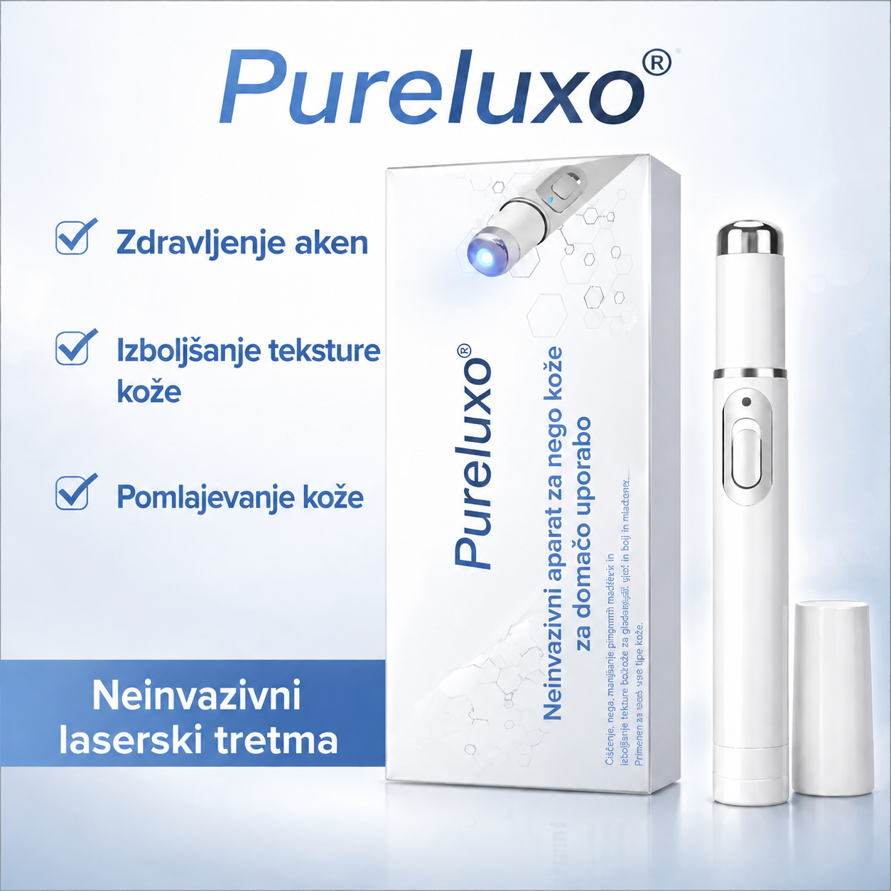Pureluxo® neinvazivno lasersko pero za odstranjevanje materinih znamenj in bradavic✨