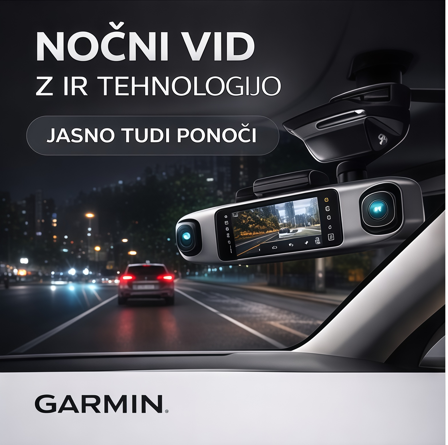 Garmin G980 pametna avtomobilska kamera z AI glasovnim upravljanjem | štiri kamere | 360° panoramski pogled | 4K Ultra HD nočni vid | GPS beleženje poti