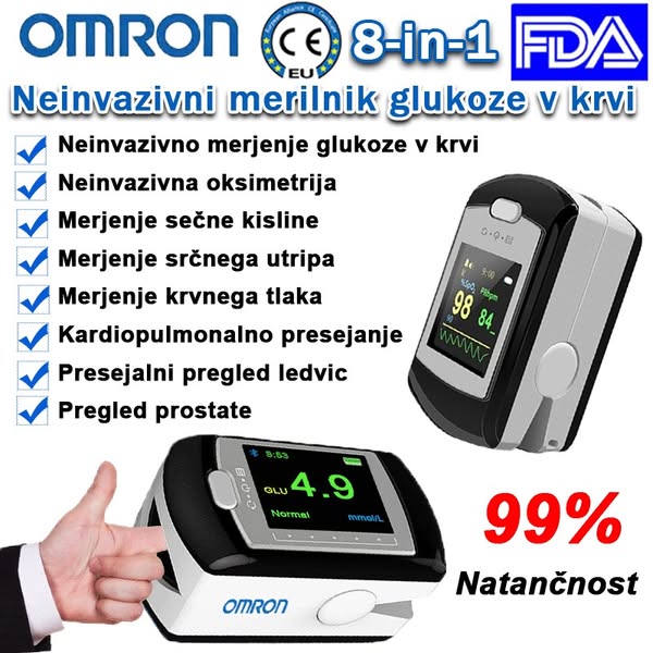 💖 Omronov neinvaziven in neboleč merilnik glukoze v krvi 💕