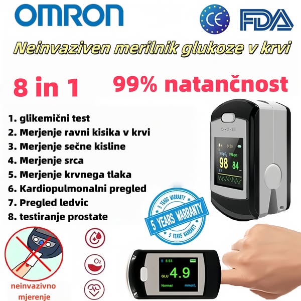 💖 Omronov neinvaziven in neboleč merilnik glukoze v krvi 💕