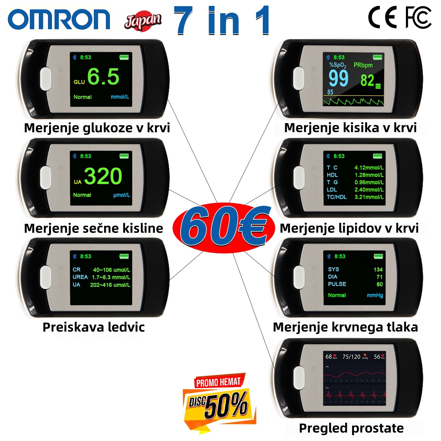 💖 Omronov neinvaziven in neboleč merilnik glukoze v krvi 💕