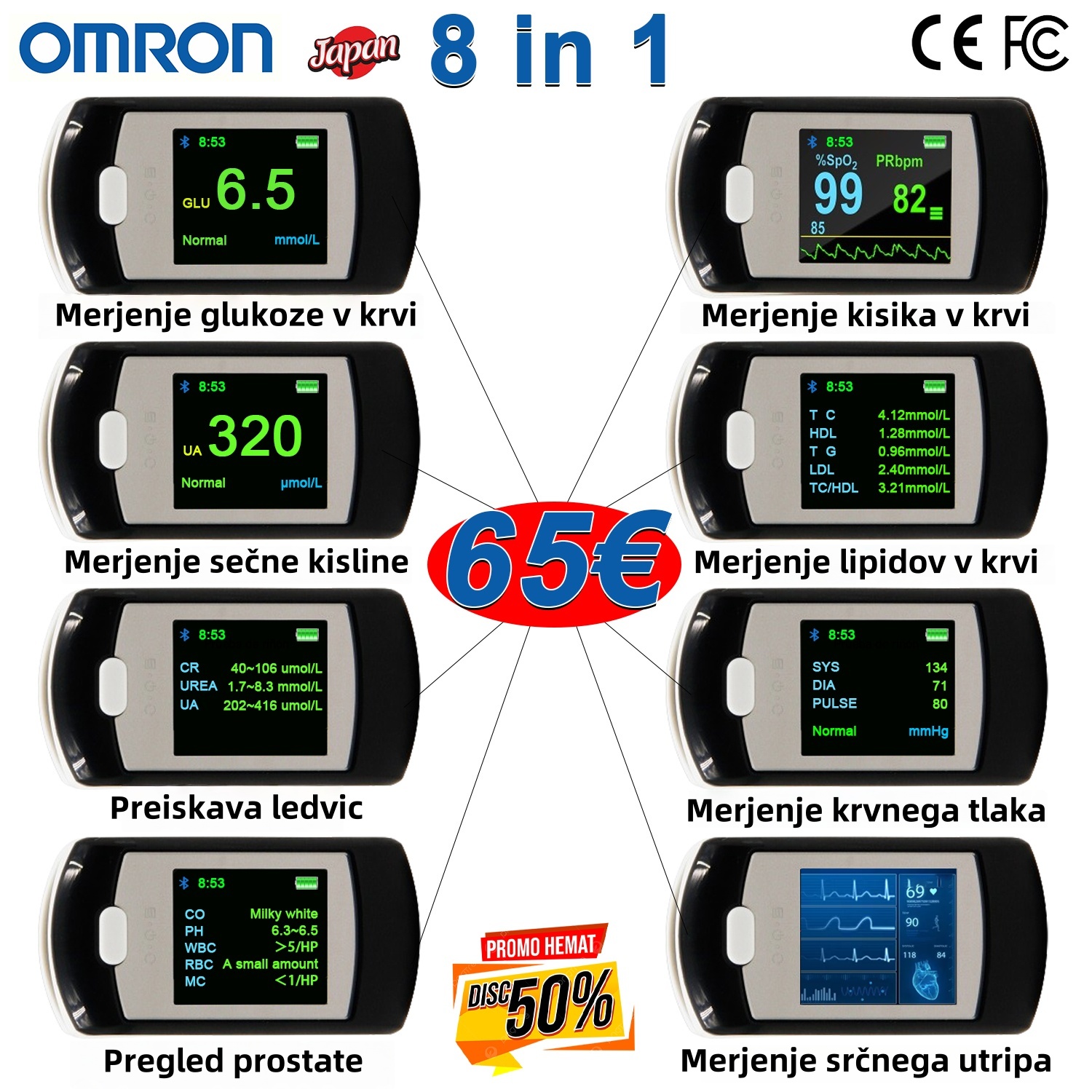 💖 Omronov neinvaziven in neboleč merilnik glukoze v krvi 💕