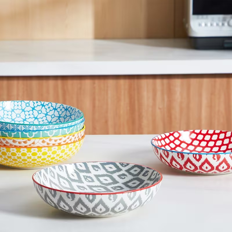 Potiskana skleda za solato (barvita)