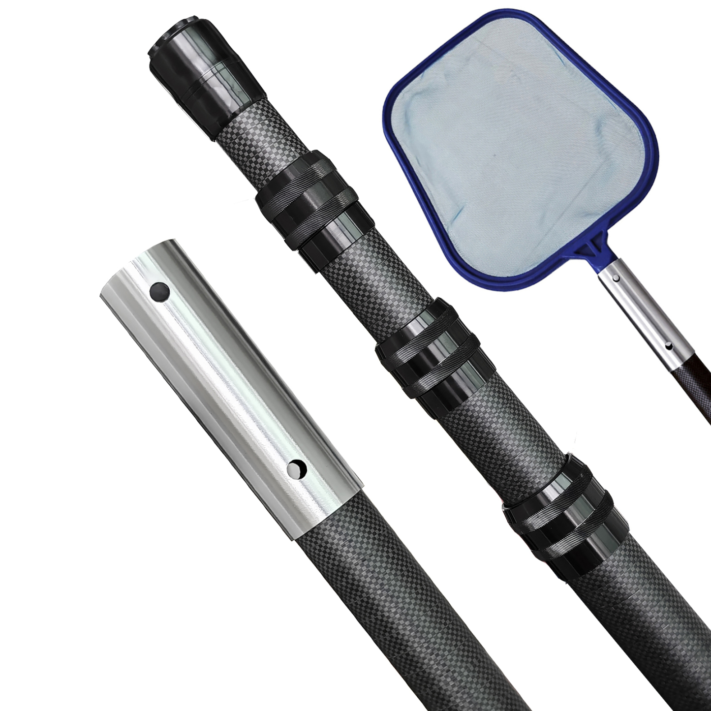 Premium 12 FT Carbon Fiber Pool Pole Telescopic 3.7 to 12 FT Adjustable Pool Cleaning Pole