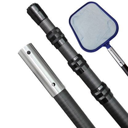 Premium 12 FT Carbon Fiber Pool Pole Telescopic 3.7 to 12 FT Adjustable Pool Cleaning Pole