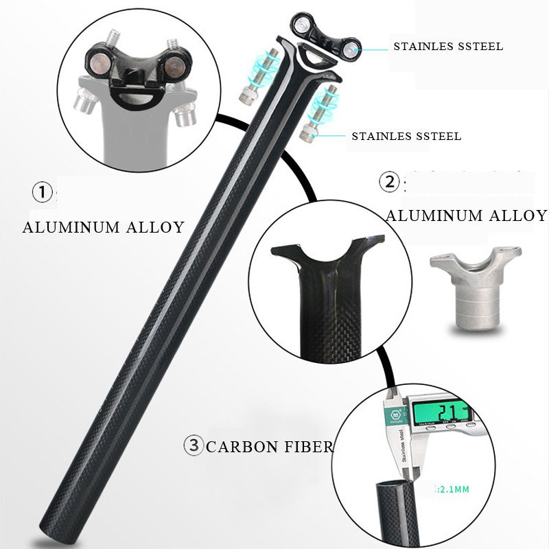 3K Carbon Fiber Mountain Bicycle Seat Post