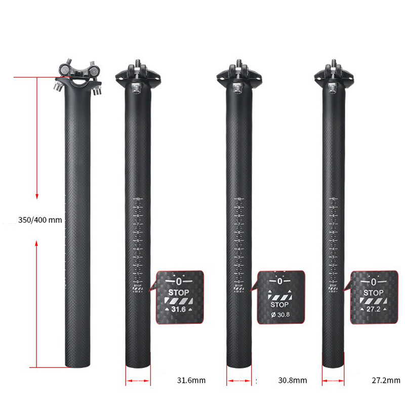 3K Carbon Fiber Mountain Bicycle Seat Post