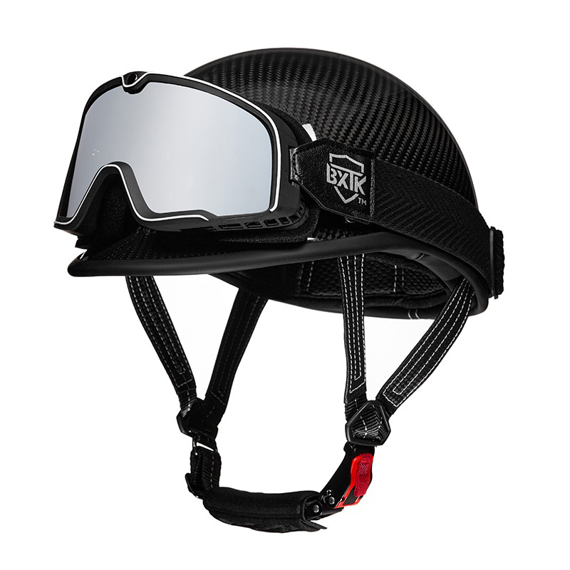 Carbon Fiber Motorcycle 1/2 Helmet