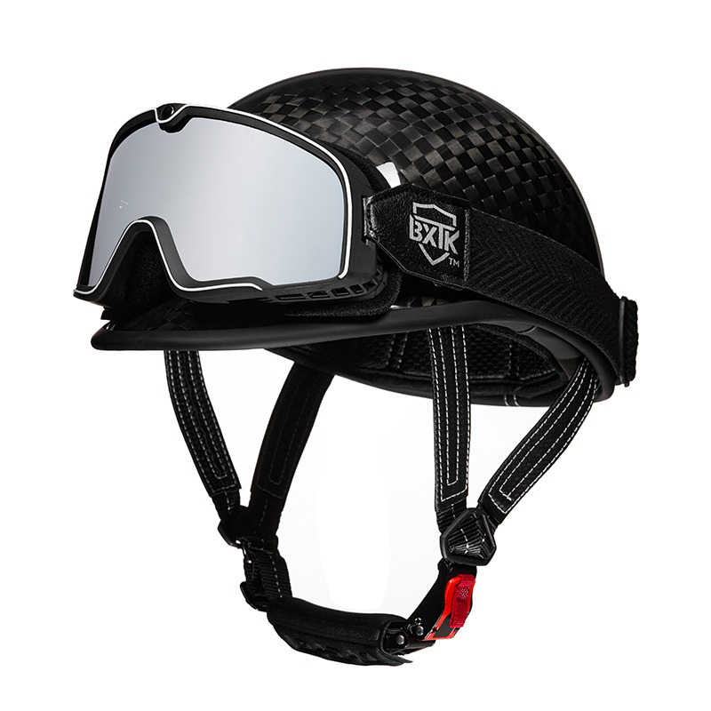 Carbon Fiber Motorcycle 1/2 Helmet