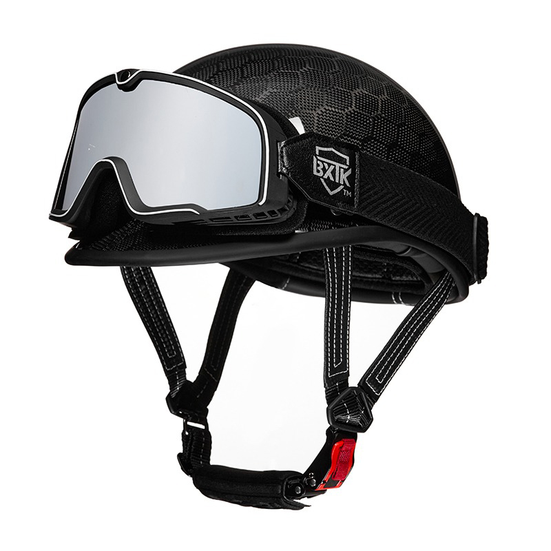 Carbon Fiber Motorcycle 1/2 Helmet