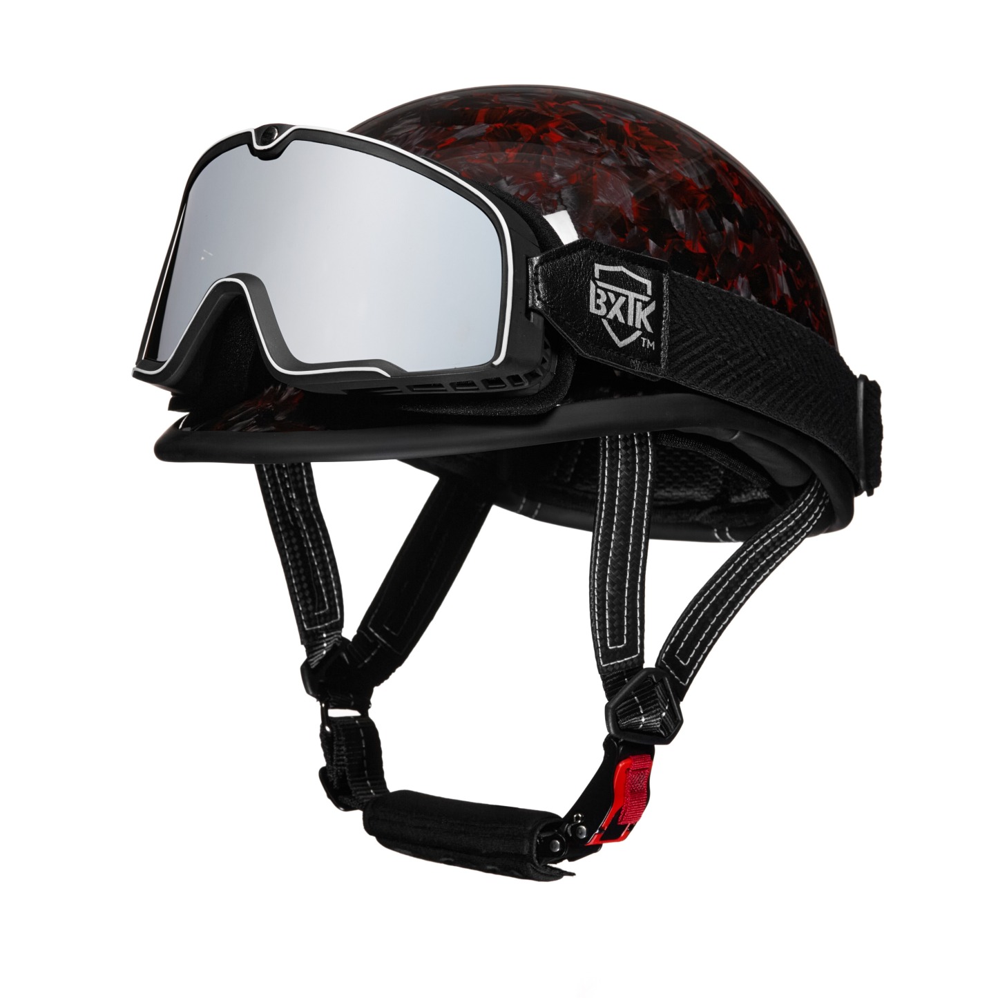 Forged Carbon Fiber Motorcycle 1/2 Helmet