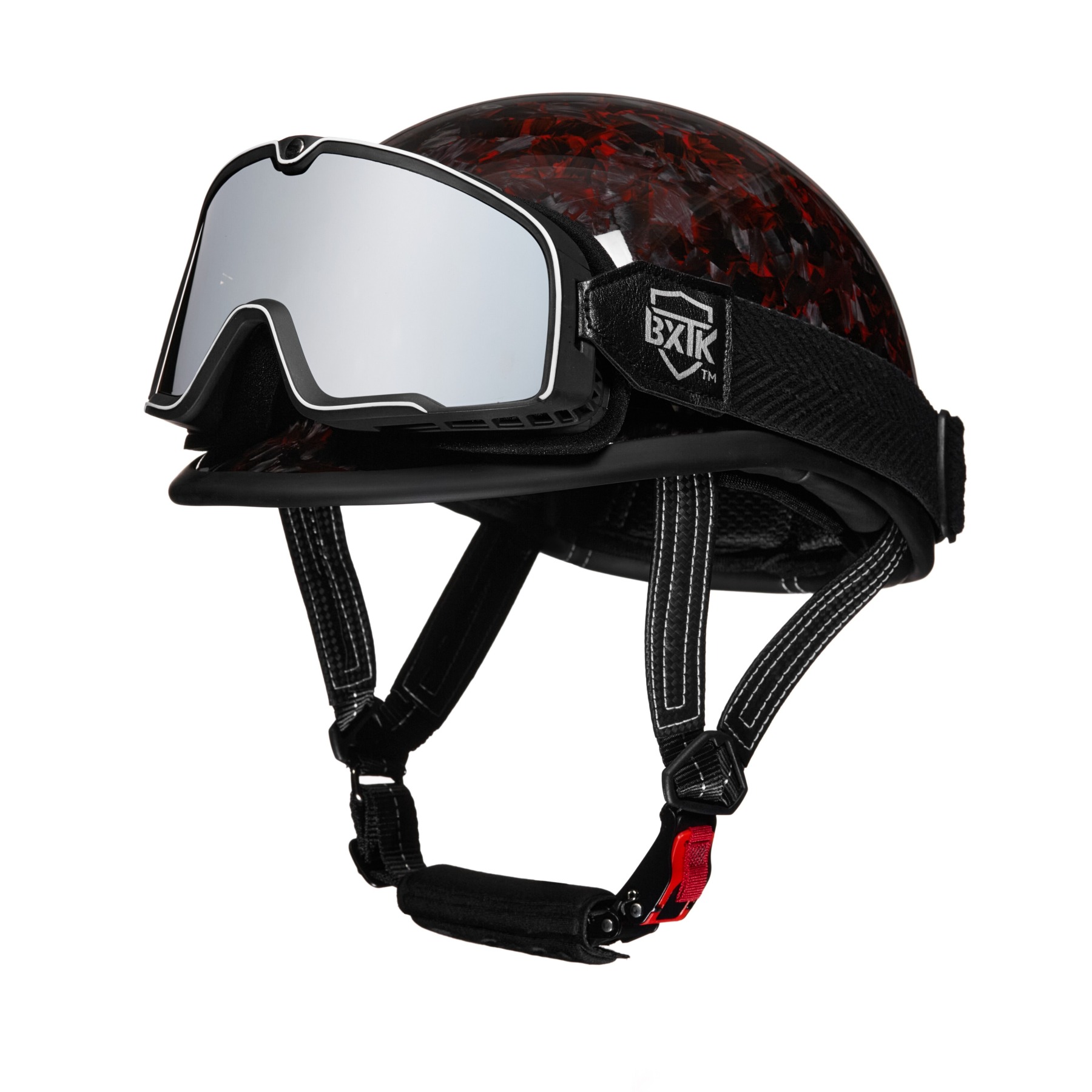 Forged Carbon Fiber Motorcycle 1/2 Helmet