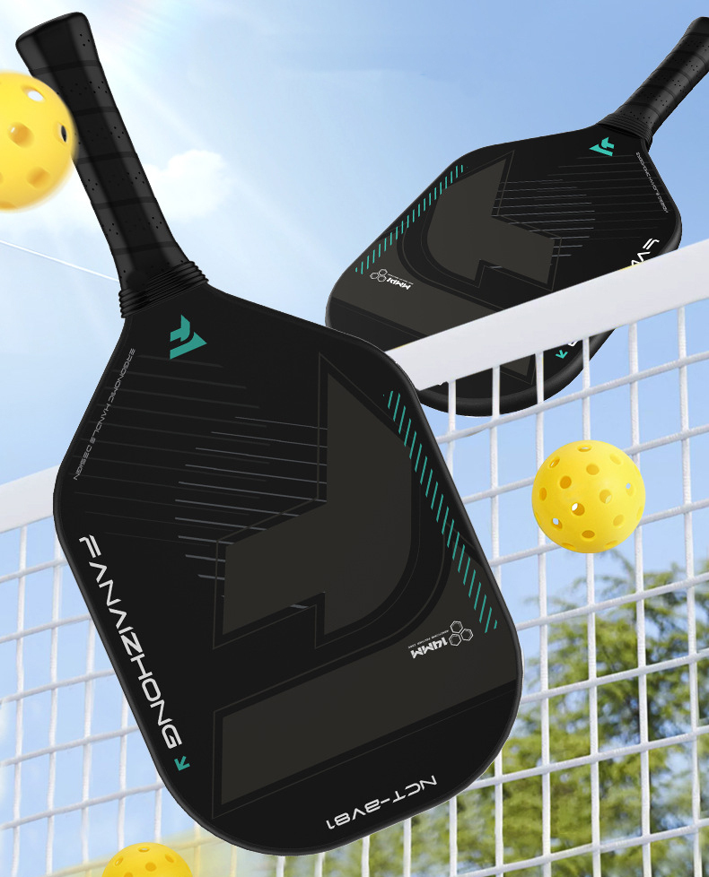 Silent Carbon Fiber Pickleball Paddle with 14mm NCT-BV81 Core