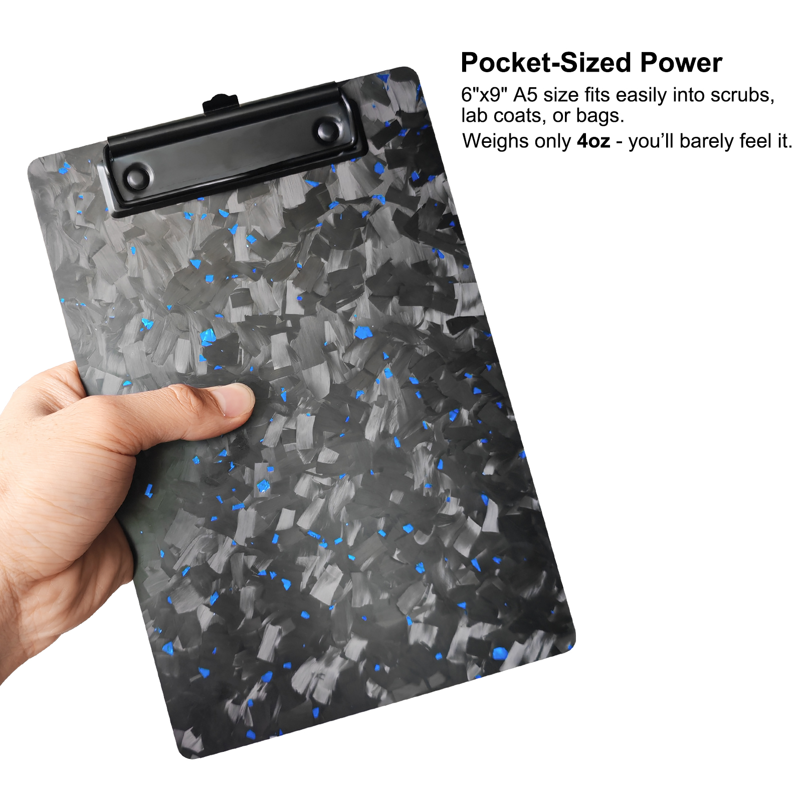 6x9 Forged Carbon Fiber Mini Clipboard - A5 Pocket Board