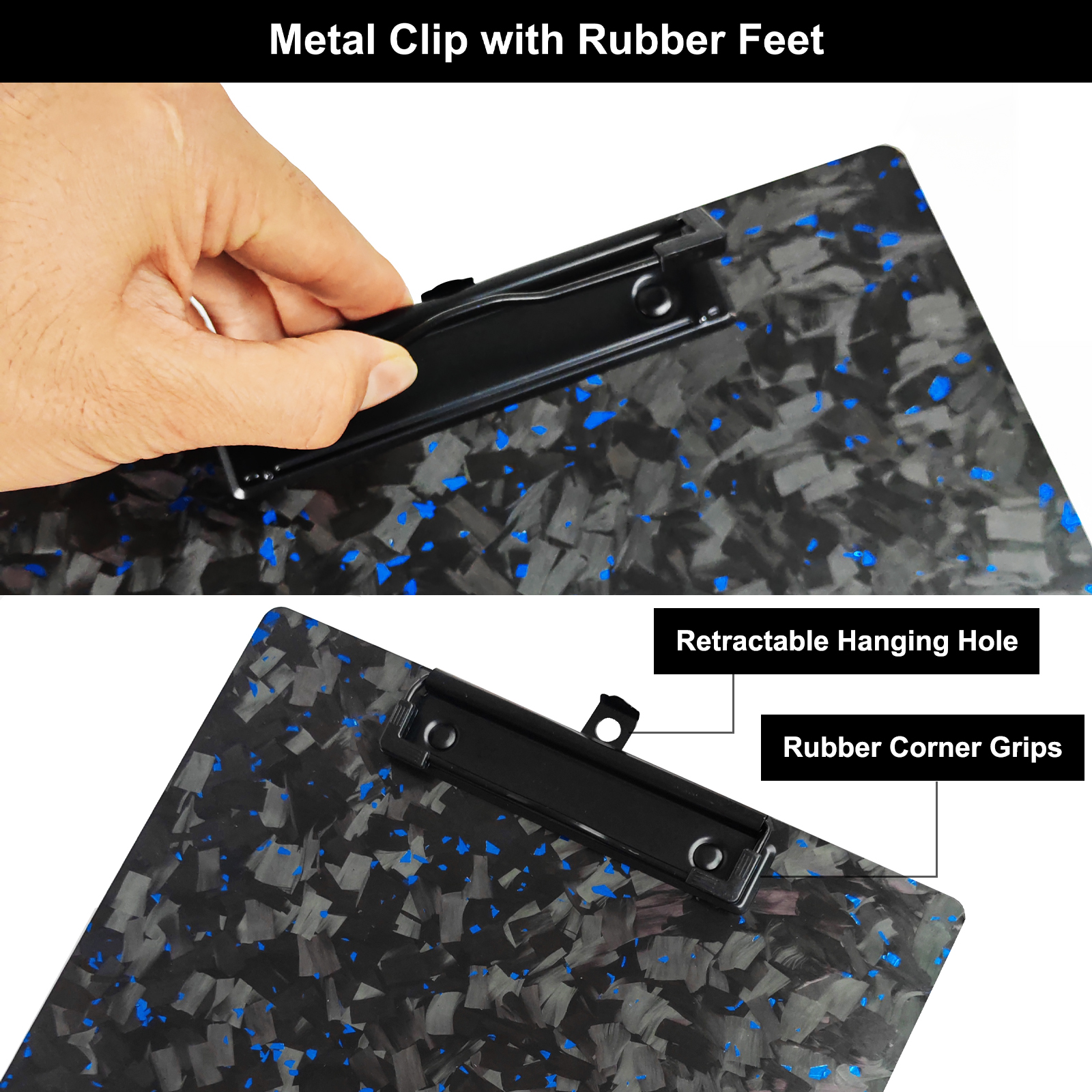 6x9 Forged Carbon Fiber Mini Clipboard - A5 Pocket Board