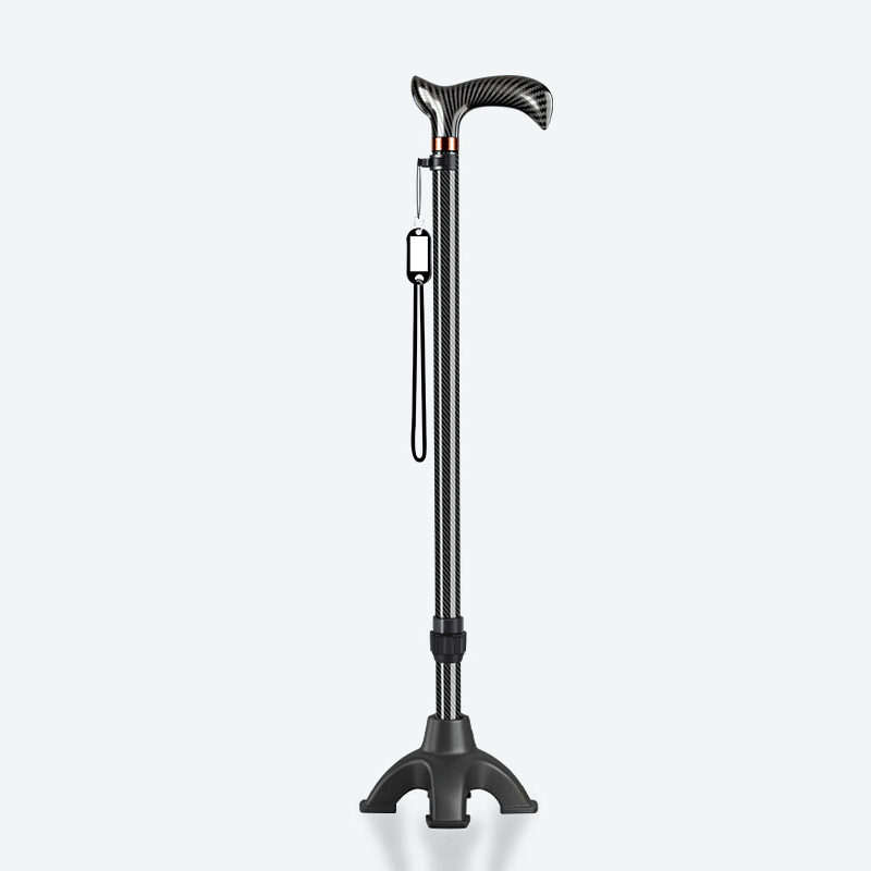 10-Level Adjustable Carbon Fiber Cane - Ultralight Walking Stick with Anti-Slip Rubber Tip