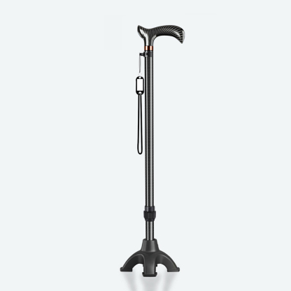 10-Level Adjustable Carbon Fiber Cane - Ultralight Walking Stick with Anti-Slip Rubber Tip