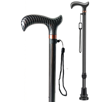 Ultralight Adjustable Carbon Fiber Walking Cane