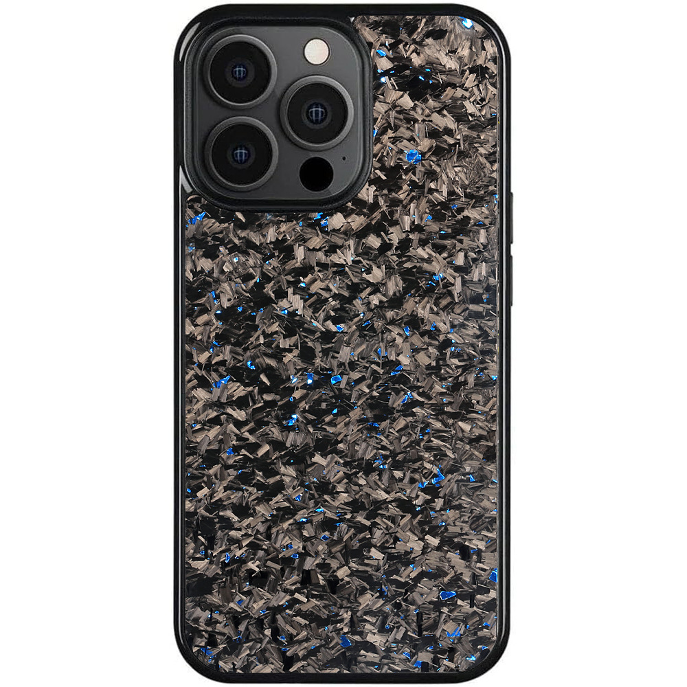 Blue Forged Carbon Fiber Phone Case