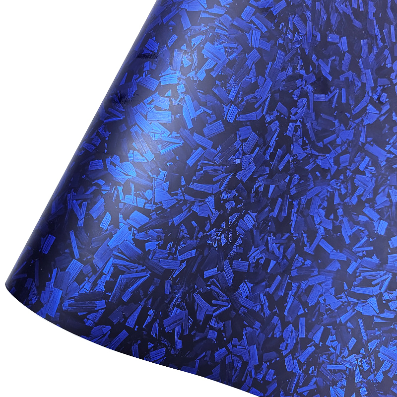 Blue Forged Carbon Fiber Wrap