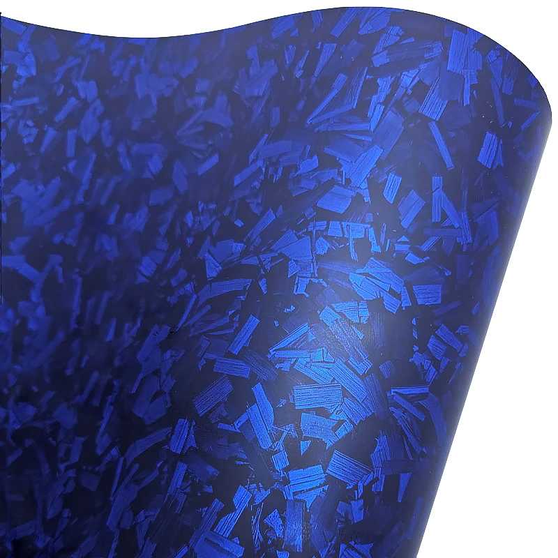 Blue Forged Carbon Fiber Wrap