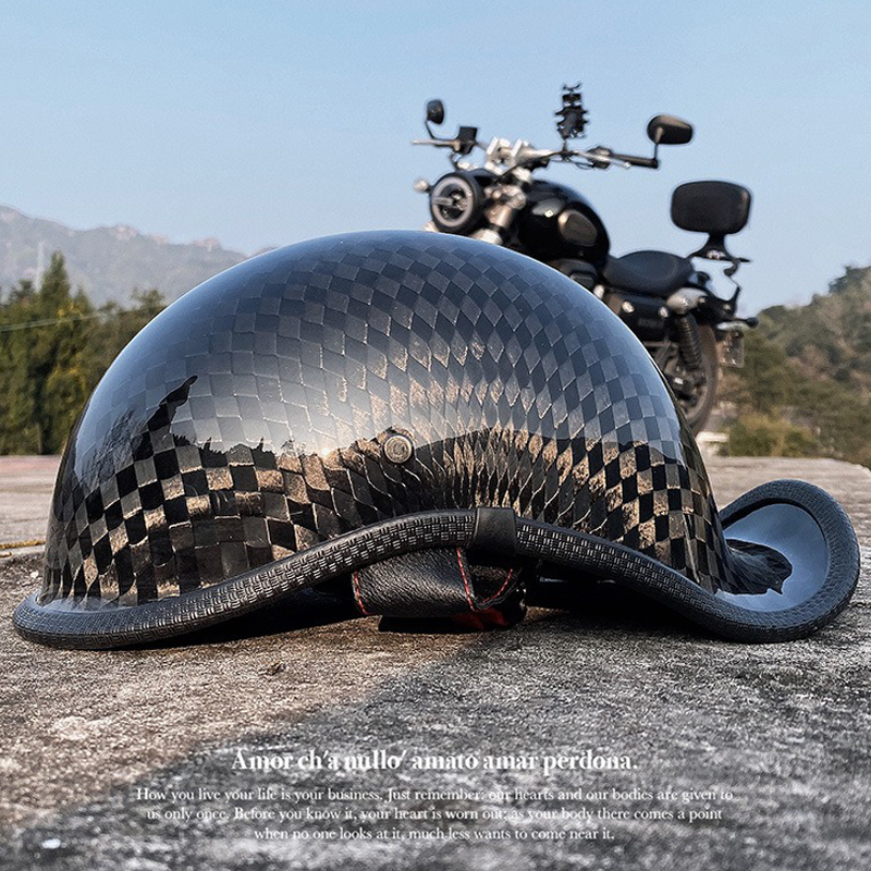 Carbon Fiber Baseball Motorcycle Helmet