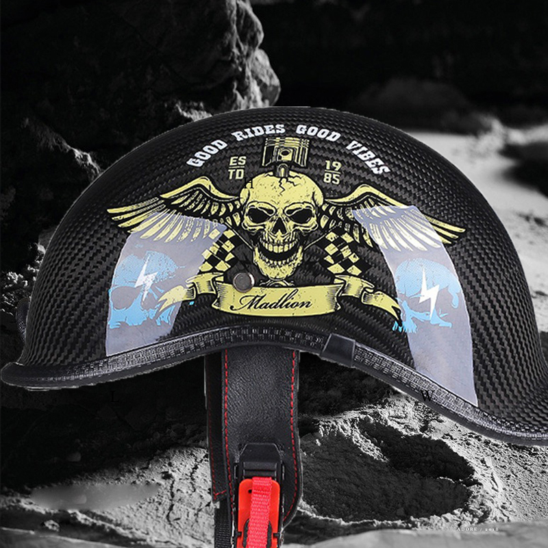 Carbon Fiber Baseball Motorcycle Helmet