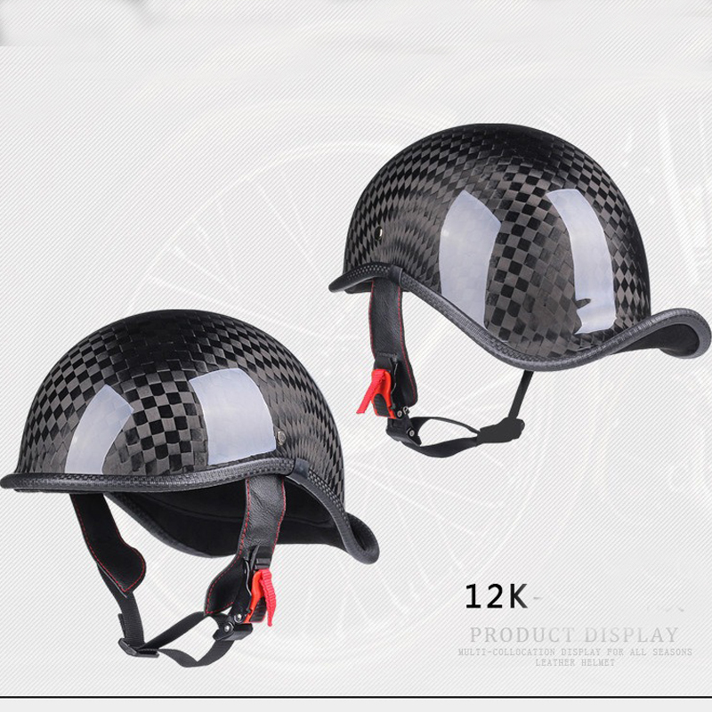 Carbon Fiber Baseball Motorcycle Helmet