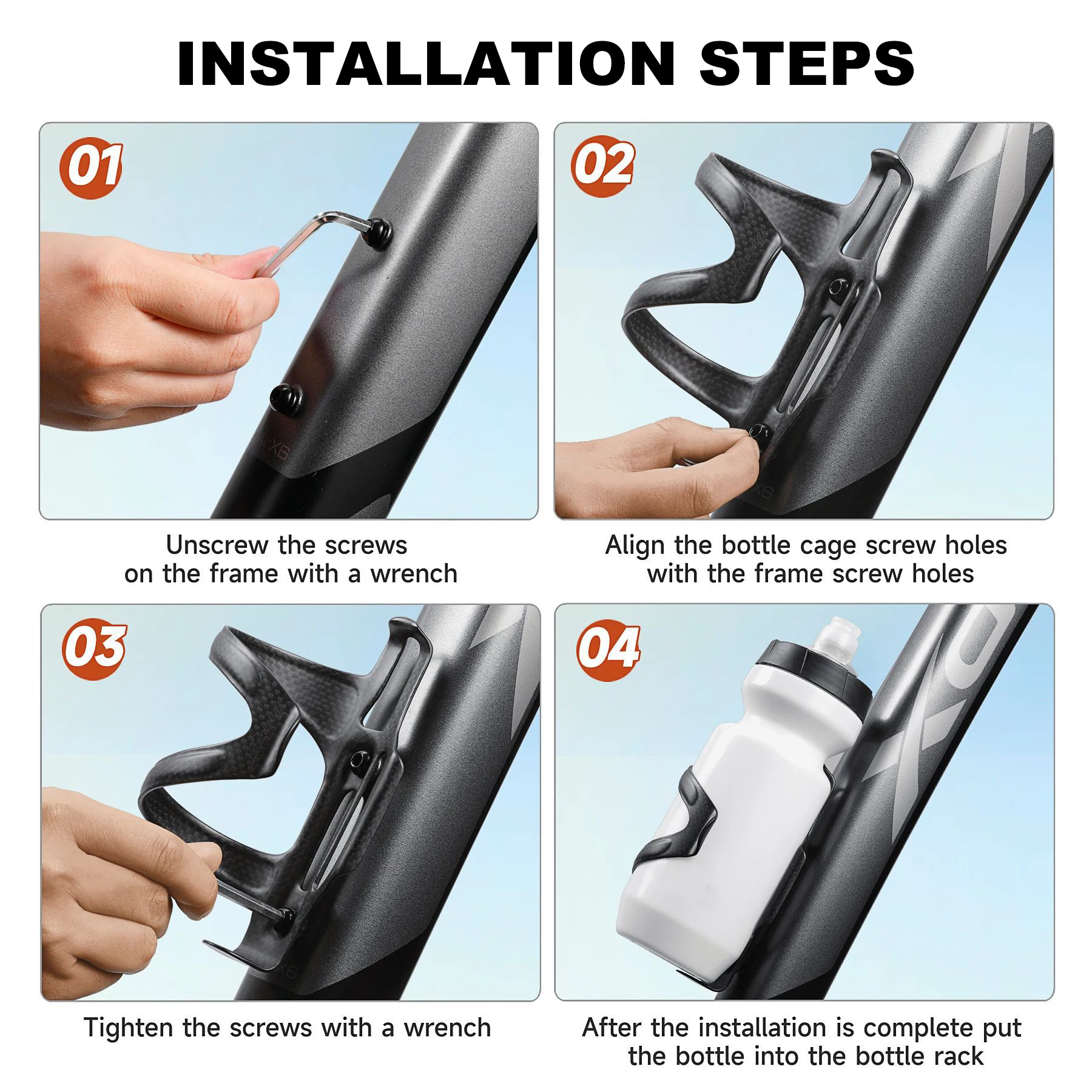 Carbon Fiber Bicycle Water Bottle Cage