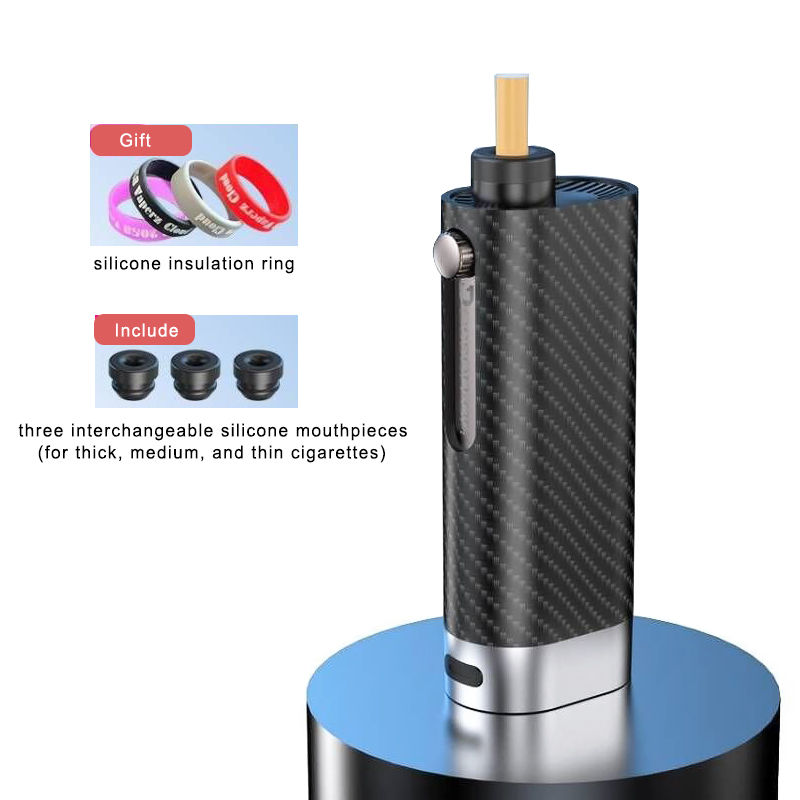 Carbon Fiber Car Ashtray Ash-free with Built-In Lighter 