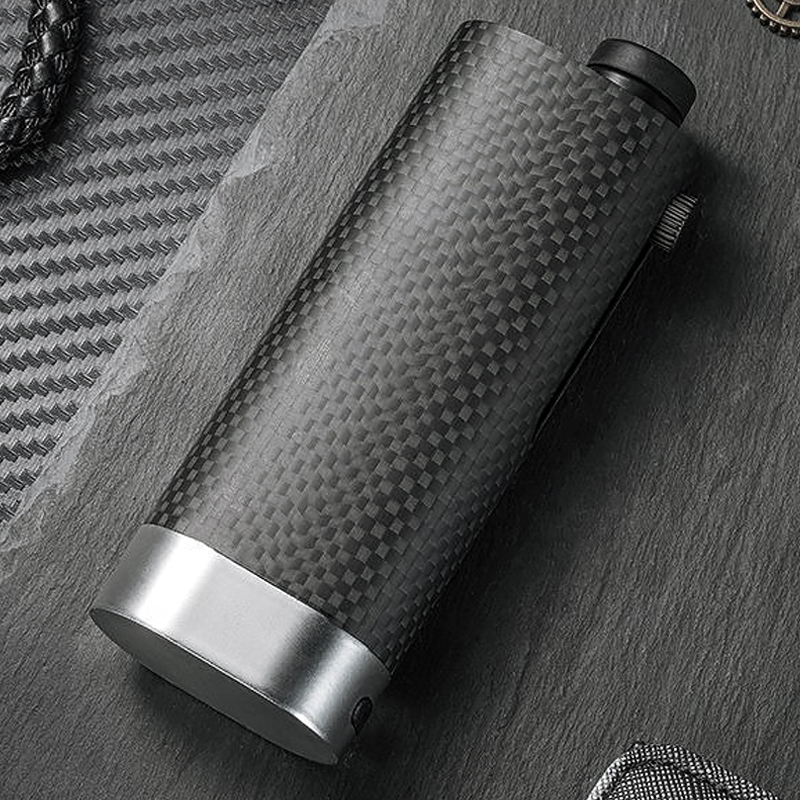 Carbon Fiber Car Ashtray Ash-free with Built-In Lighter