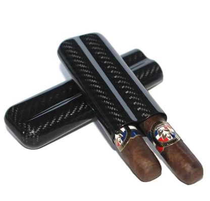 Carbon Fiber Cigar Case Humidors Tube Holder Storage Box Travel Case Modern Lightweight Portable Elegant Ideal for Travelers