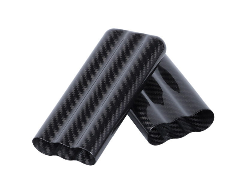 Carbon Fiber Cigar Case Humidors Tube Holder Storage Box Travel Case Modern Lightweight Portable Elegant Ideal for Travelers